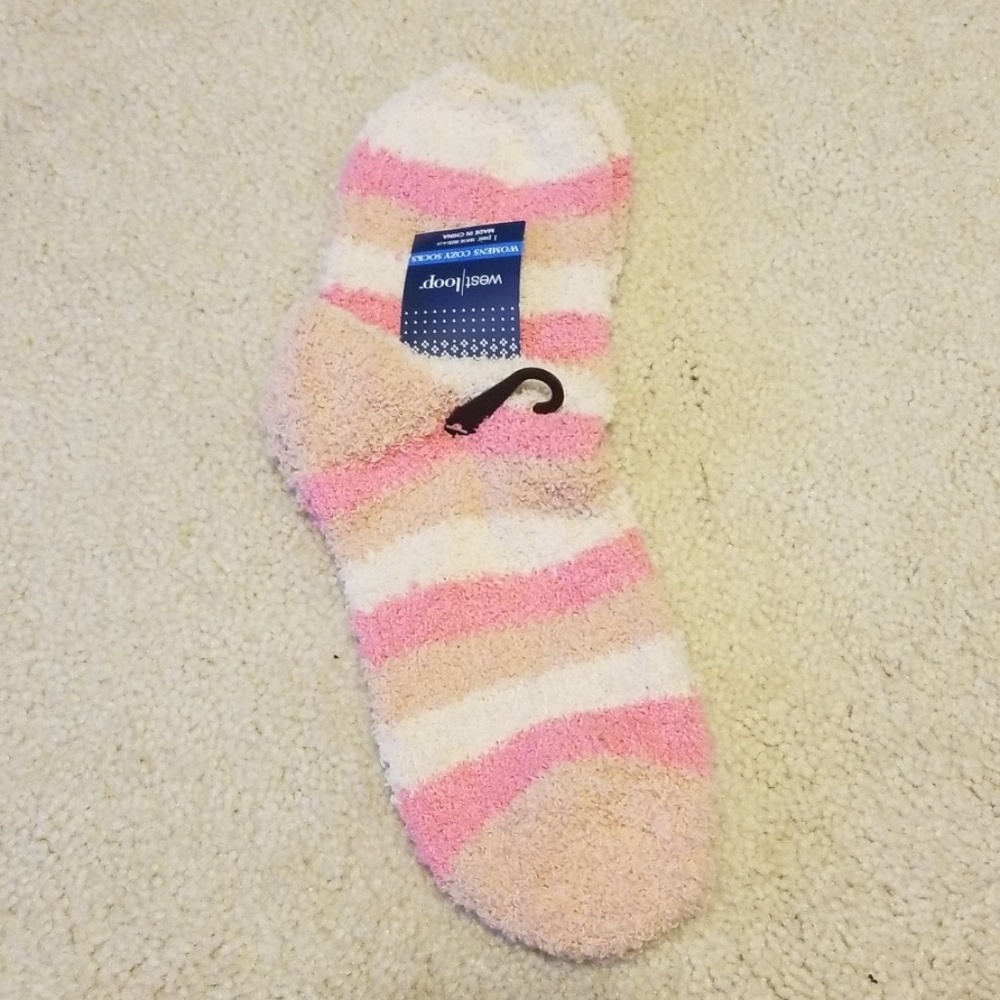 NWT - West Loop Fuzzy Socks - Picture 3 of 4